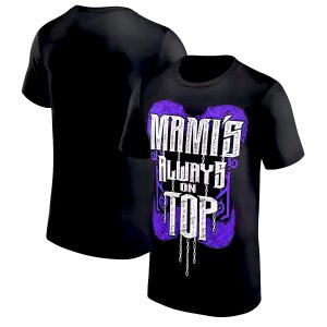 Show your allegiance to The Judgment Day with the Rhea Ripley “MAMI” tee — black cotton blend, bold print, and unstoppable women’s division energy.