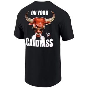 The Rock Wrestling Tee | Layeth the Smacketh Down for WWE wrestling fans, collectors, and live-event wear. shown in an additional product photo.