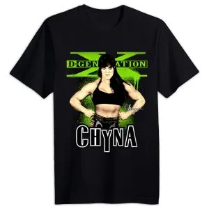 Chyna wwe d-generation x black wrestling tee wrestling tee inspired by the attitude era and monday night wars from wrestlingtees. Net