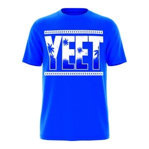 Product detail image of Jey Uso Wrestling Tee | Blue YEET for WWE wrestling fans, collectors, and live-event wear.