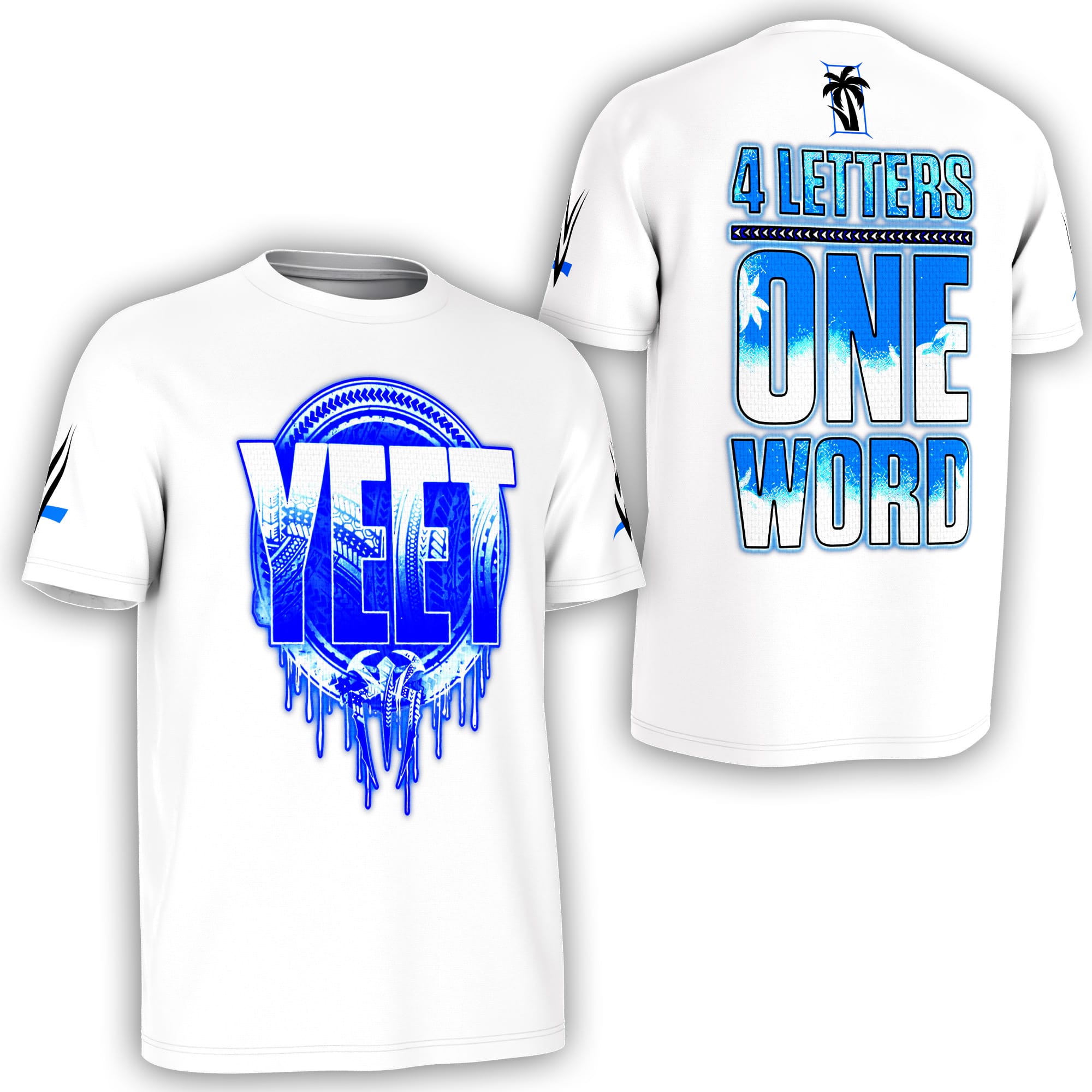 Jey Uso “YEET” T-Shirt – White Wrestling Shirt wrestling tee inspired by modern WWE Bloodline and YEET era from WrestlingTees.net