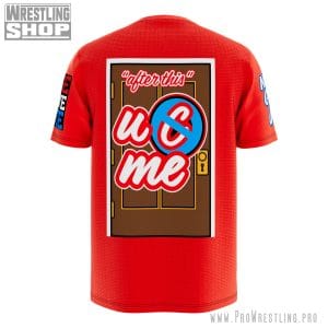 Back of red John Cena farewell wrestling tee