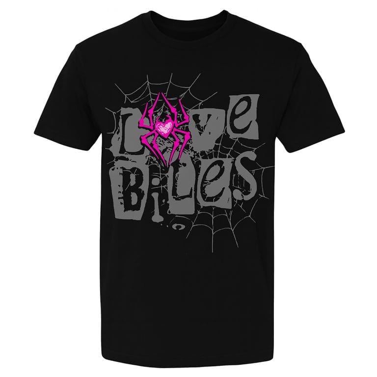 the AJ Lee Wrestling Tee featuring AJ Lee, Love Bites, and women’s wrestling nostalgia.
