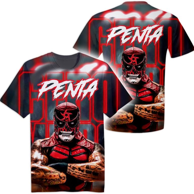 Product photo of the Penta El Zero Miedo Wrestling Tee featuring Penta El Zero Miedo and lucha libre.
