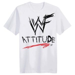 Alternate product view of WWF Attitude Era Wrestling Tee | White for pro wrestling fans, collectors, and live-event wear.