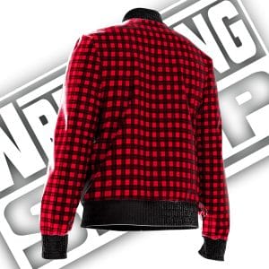 Side view of Cactus Jack wanted poster wrestling jacket