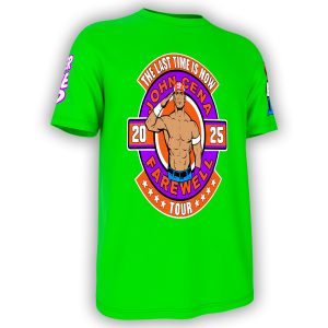 Get the rare John Cena Farewell 2025 T-Shirt with “Never Give Up” and “Rise Above Hate” sleeve designs—only at WrestlingTees.net. Perfect for WWE fans and collectors.