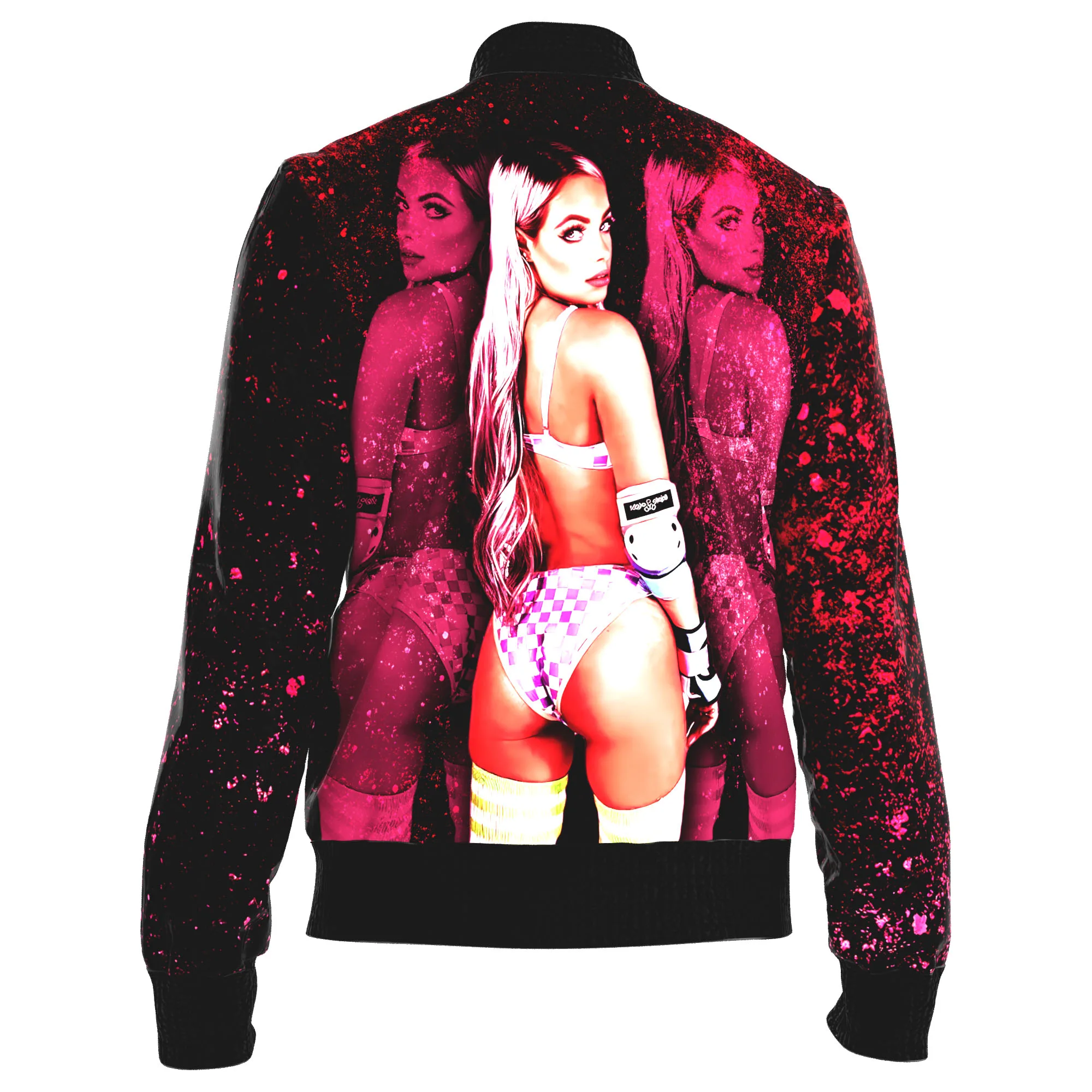 Alternate product view of the Liv Morgan Wrestling Jacket featuring Liv Morgan, pink WWE style, and modern women's wrestling energy for pro wrestling fans, collectors, and live-event wear.
