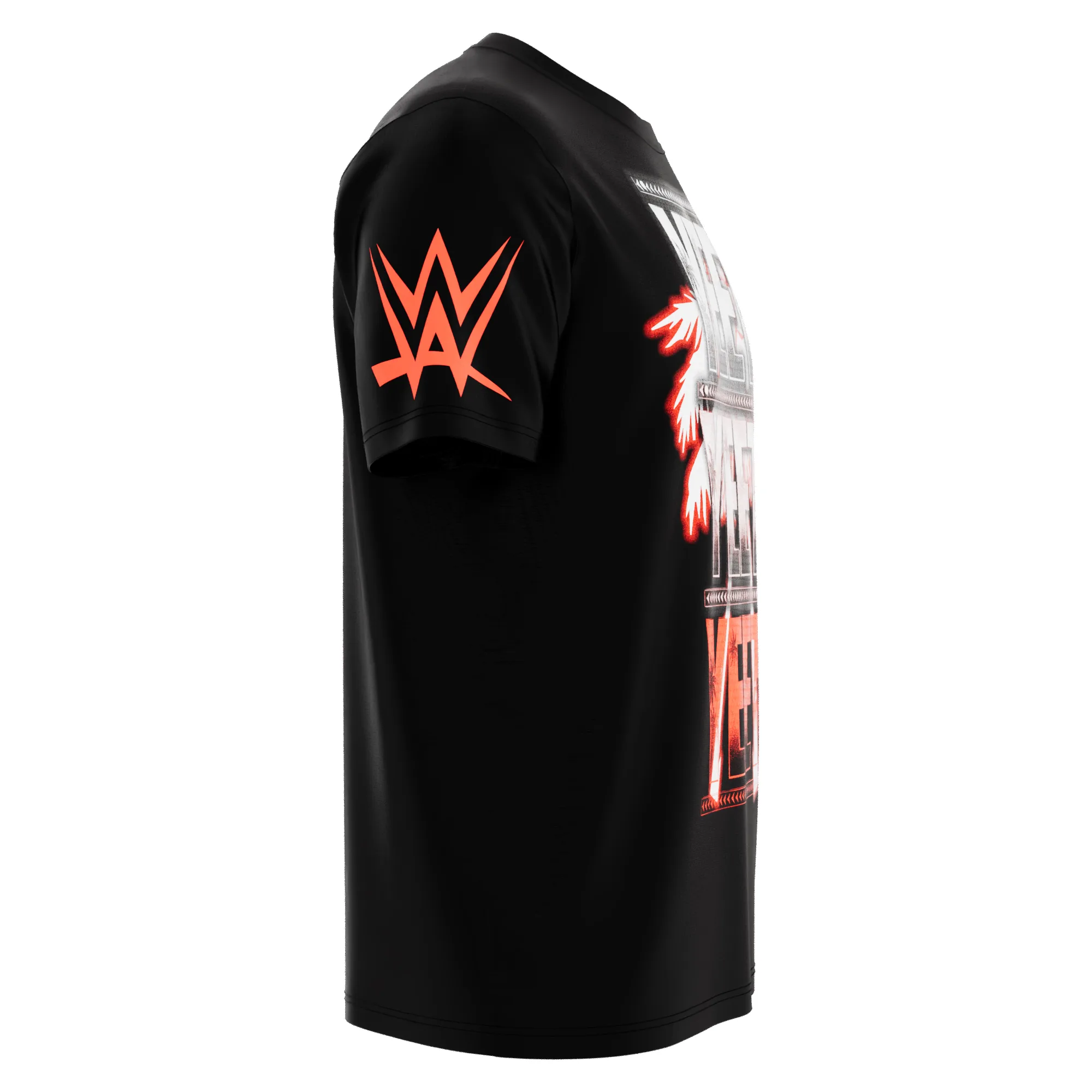Jey Uso YEET wrestling tee shown from the side