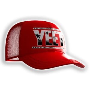Show your Jey Uso pride with this red YEET snapback hat. Tribal-inspired design, bold colors, and adjustable comfort for wrestling fans and collectors.