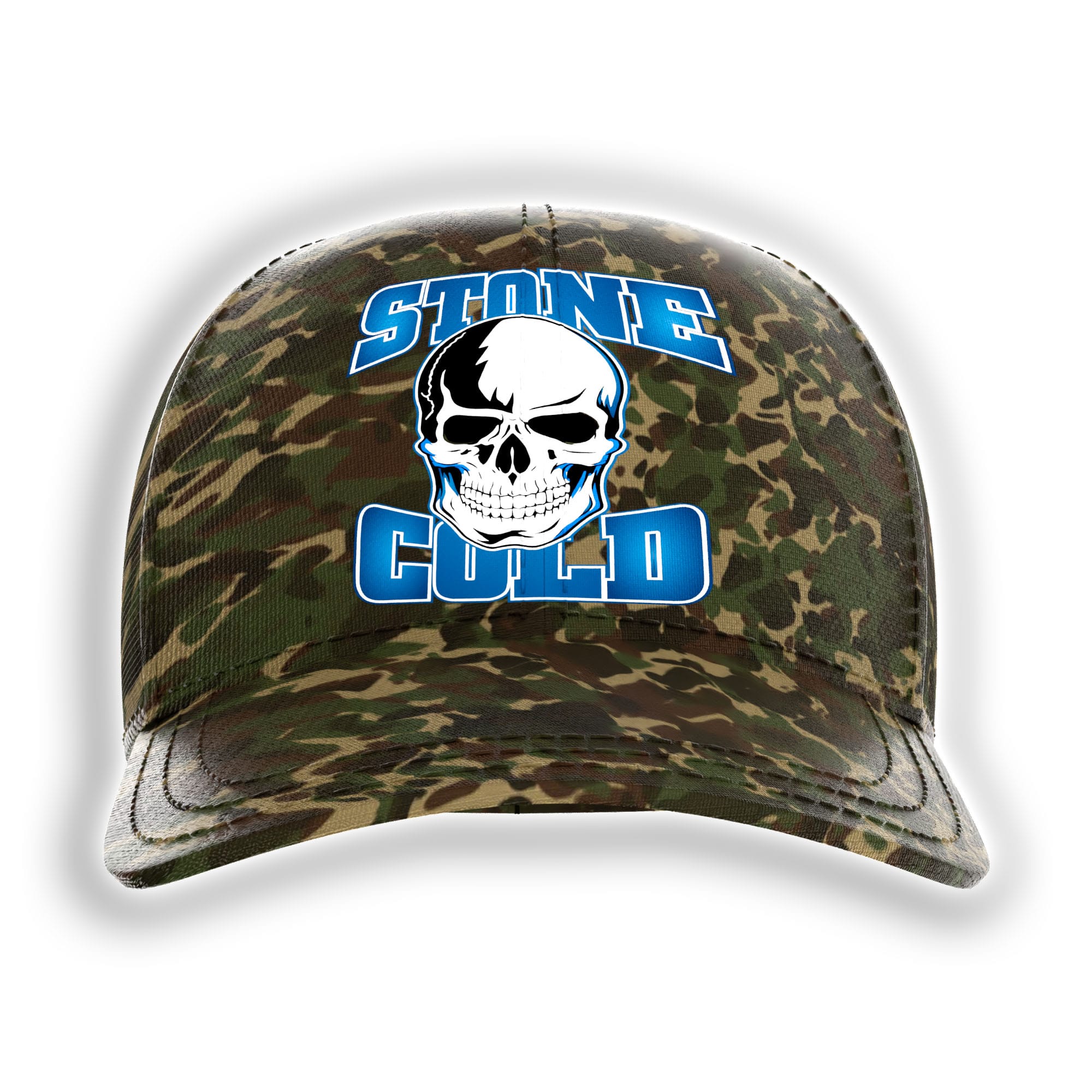 Stone Cold Steve Austin Camo Adjustable Hat wrestling hat inspired by the Attitude Era and Monday Night Wars from WrestlingTees.net