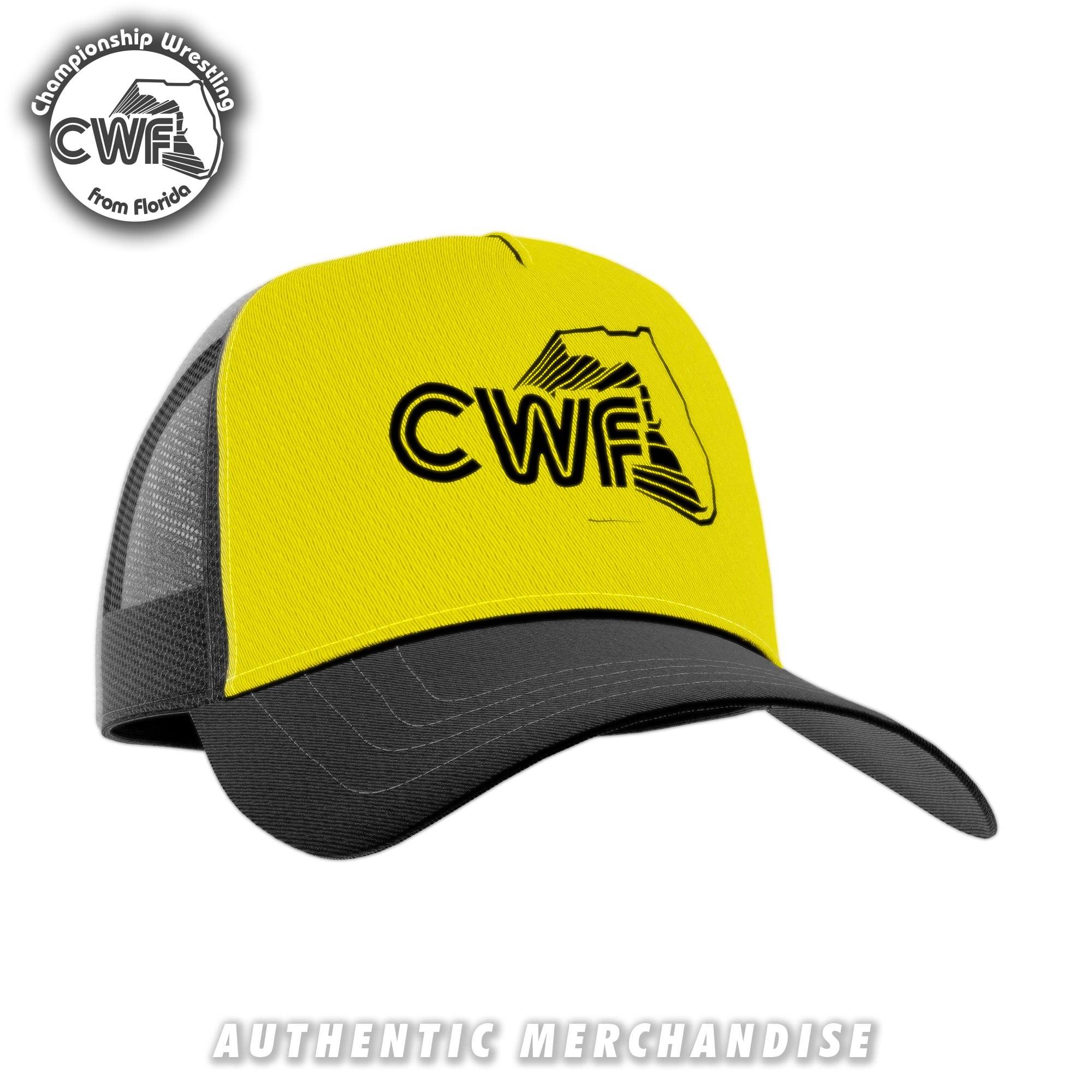 Championship Wrestling from Florida Wrestling Hat | Florida Territory for pro wrestling fans, collectors, and live-event wear. shown in an additional product photo.