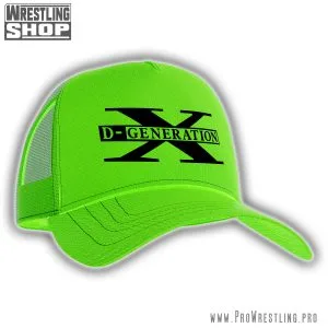 Product detail image of the D-Generation X Wrestling Hat inspired by Triple H, Shawn Michaels, Chyna, X-Pac, Road Dogg, Billy Gunn, and the Attitude Era.