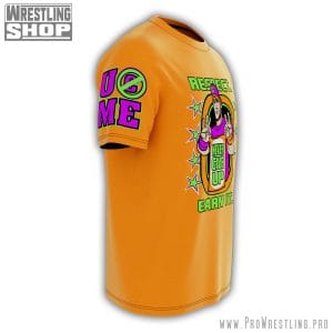 Cena fans, this bright orange shirt is a must-have with "Never Give Up", "You Can't See Me", and that iconic Cena vibe!