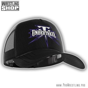 Step into the darkness with this Undertaker trucker hat, inspired by the Deadman’s legendary career and designed for WWE fans who want bold, intimidating style.