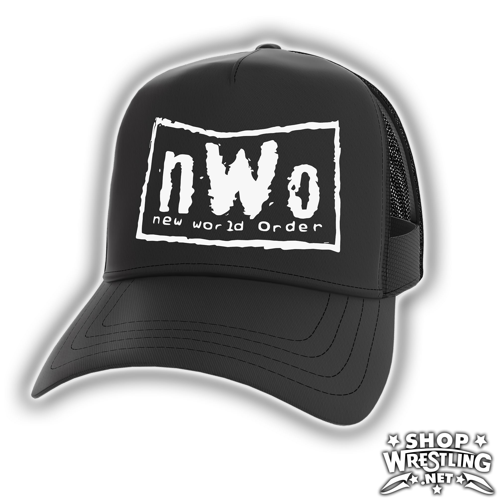 Retro nWo Hat | Adjustable Black | WCW wrestling hat inspired by WCW Monday Nitro and the Monday Night Wars from WrestlingTees.net