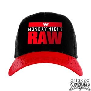 Monday Night RAW Wrestling Hat | 90s Snapback for WWE wrestling fans, collectors, and live-event wear. shown in an additional product photo.