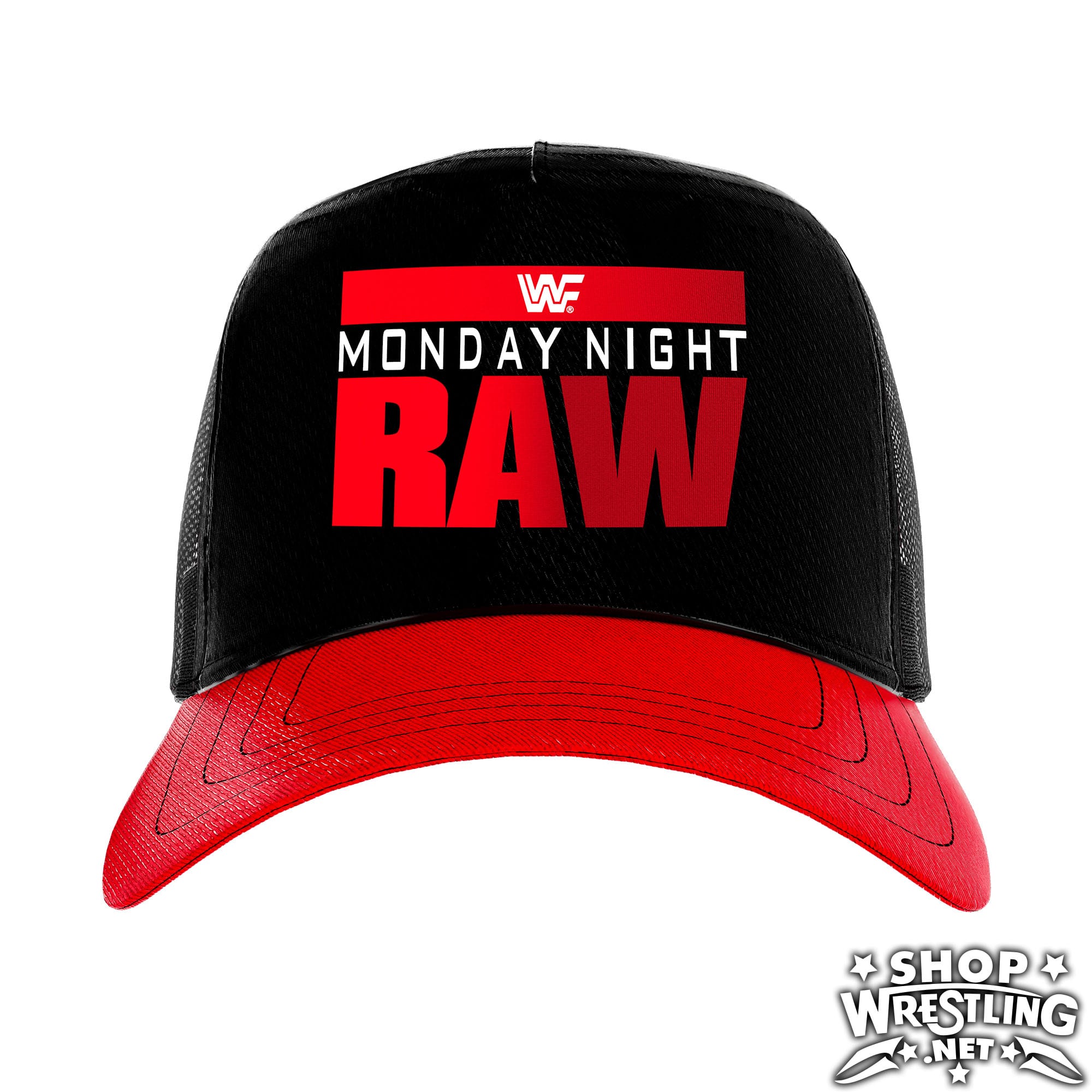 Monday Night RAW Wrestling Hat | 90s Snapback for WWE wrestling fans, collectors, and live-event wear. shown in an additional product photo.
