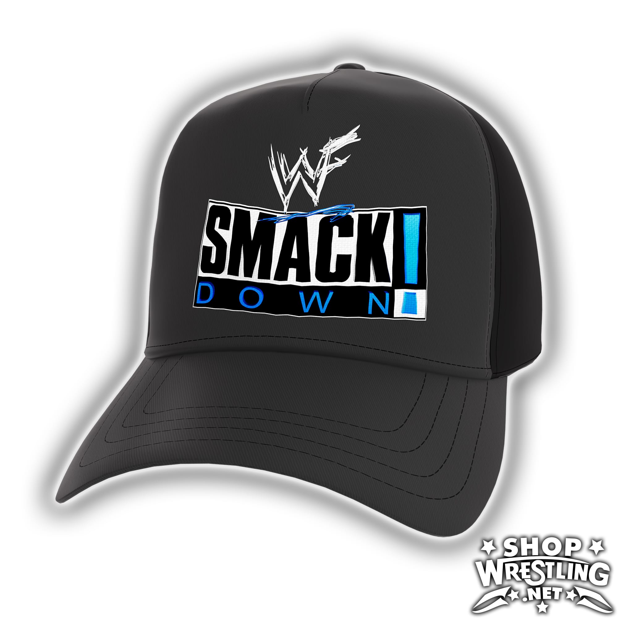 WWE SmackDown! Hat | Attitude Era | Retro 90s wrestling hat inspired by the Monday Night Wars and late-90s WWF boom from WrestlingTees.net
