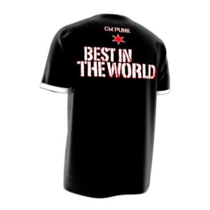 Alternate product view of CM Punk Wrestling Tee | Black Best in the World for WWE wrestling fans, collectors, and live-event wear.