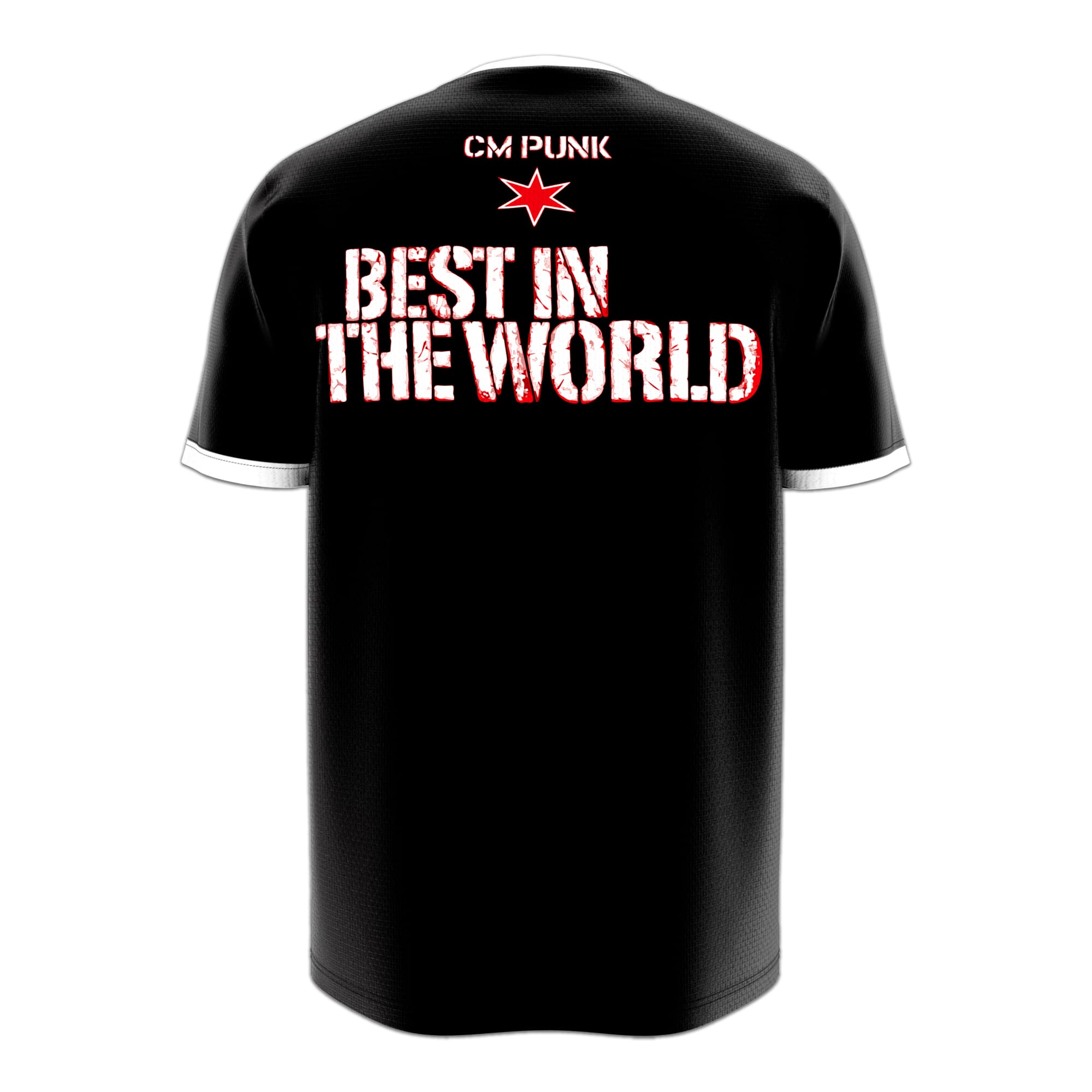 CM Punk Wrestling Tee | Black Best in the World for WWE wrestling fans, collectors, and live-event wear. shown in an additional product photo.