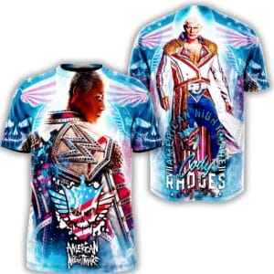 Cody Rhodes American Nightmare WWE wrestling tee product view.