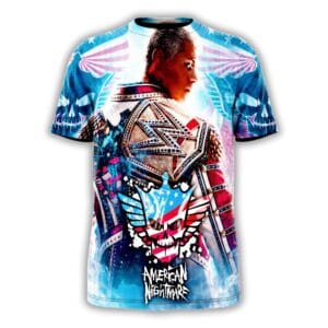 Front view of the Cody Rhodes WWE American Nightmare wrestling tee.