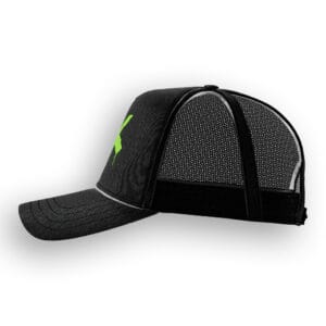 Grab a retro black D-Generation X trucker hat inspired by WWE, WWF, RAW is WAR, Triple H, Shawn Michaels, Chyna, Road Dogg, Billy Gunn, and X-Pac.