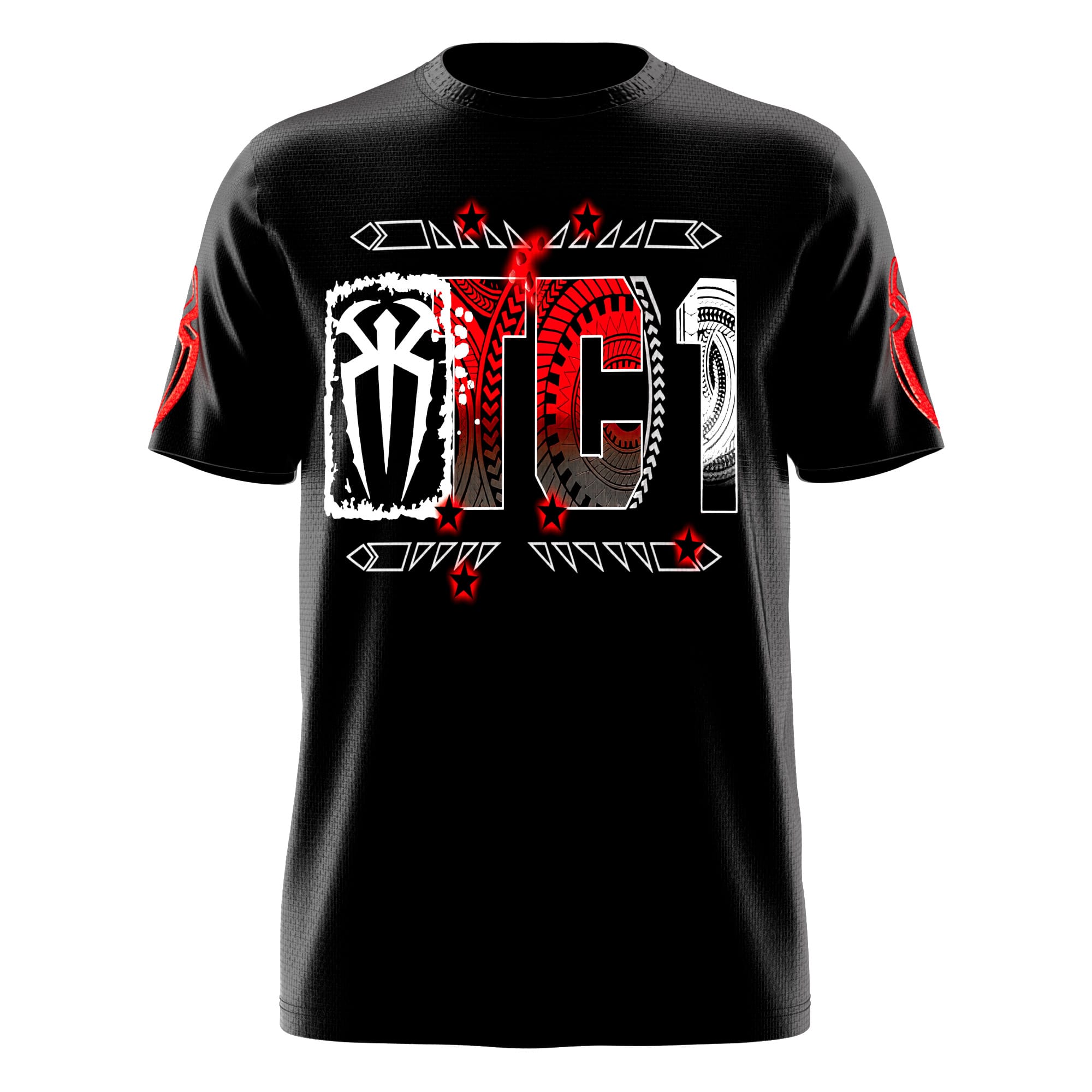 Roman Reigns OTC 1 wrestling tee for WWE fans, featuring Tribal Chief-inspired styling.