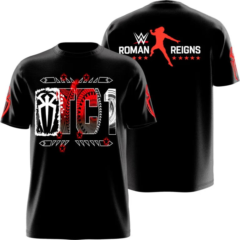 Roman Reigns WWE Wrestling Tee | OTC 1 Tribal Chief, inspired by the Original Tribal Chief and Bloodline legacy.