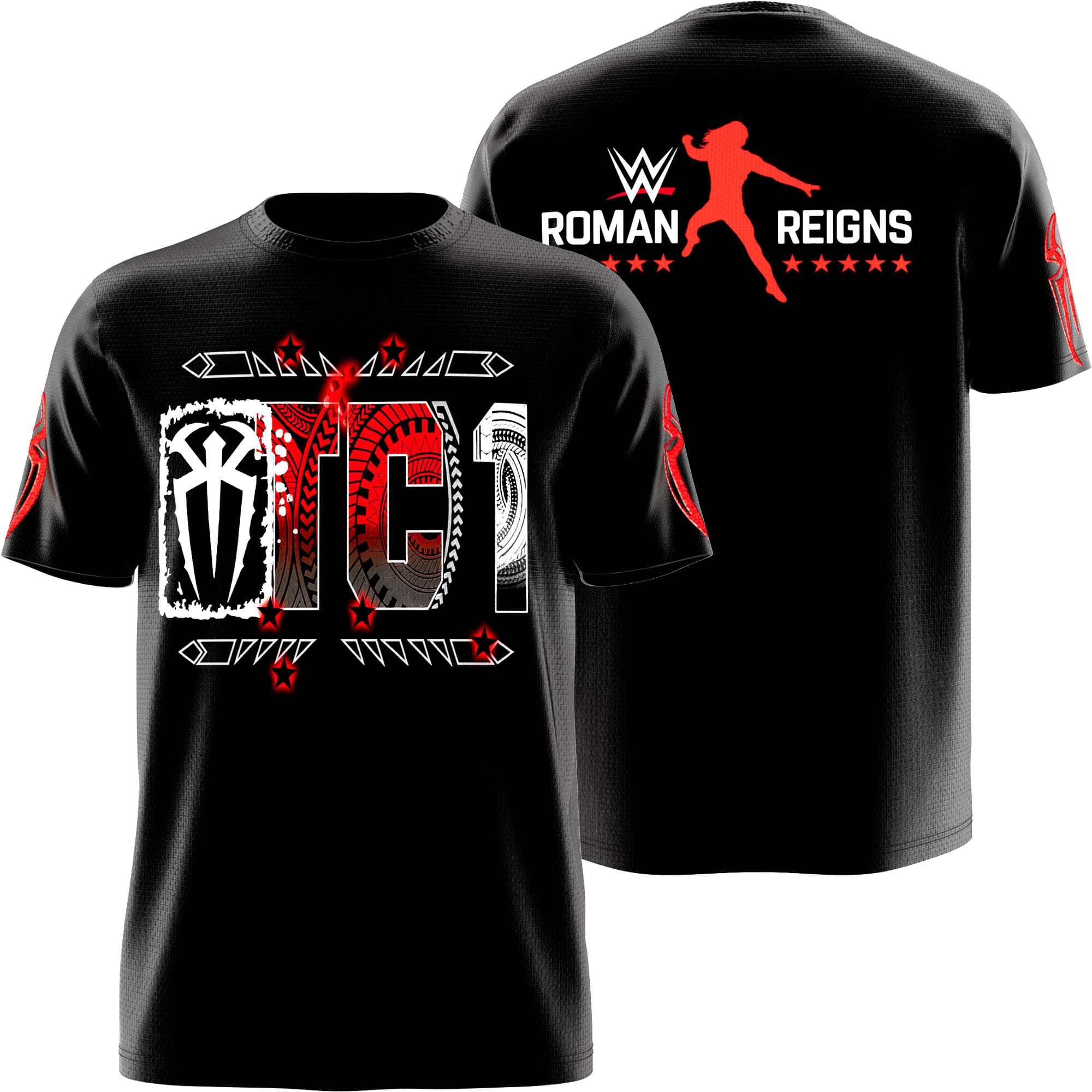 Roman Reigns WWE Wrestling Tee | OTC 1 Tribal Chief, inspired by the Original Tribal Chief and Bloodline legacy.