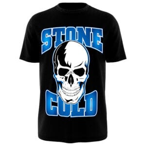 Stone Cold Steve Austin Wrestling Tee | Smoking Skull — front view