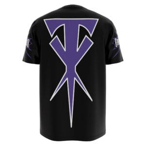 Add classic WWE attitude to your collection with this Undertaker Deadman shirt, featuring purple gothic artwork for fans of The Phenom and WWF history.