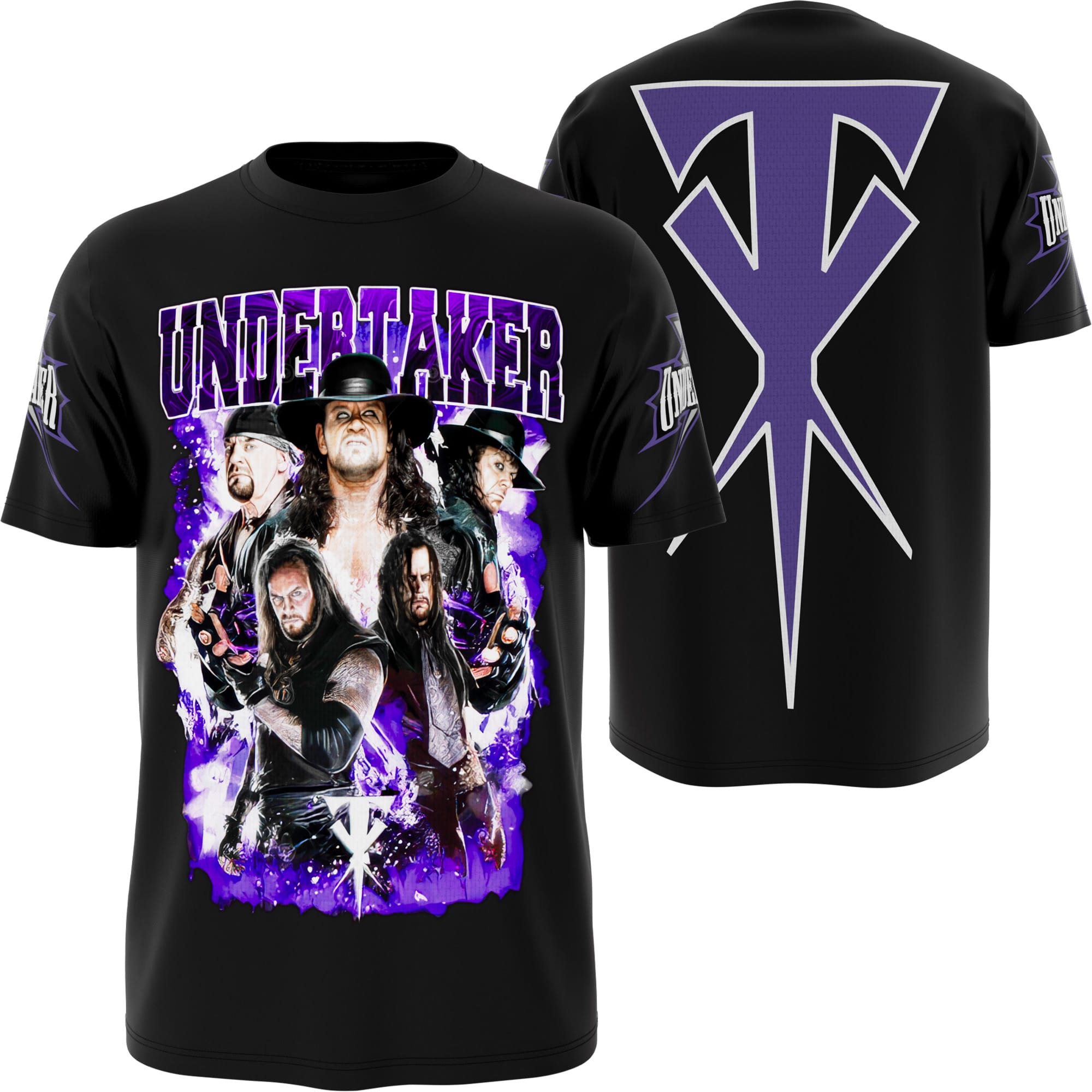 Shop this premium Undertaker Deadman tee, featuring iconic gothic WWE style. Perfect for Attitude Era fans, live events, and wrestling collections.