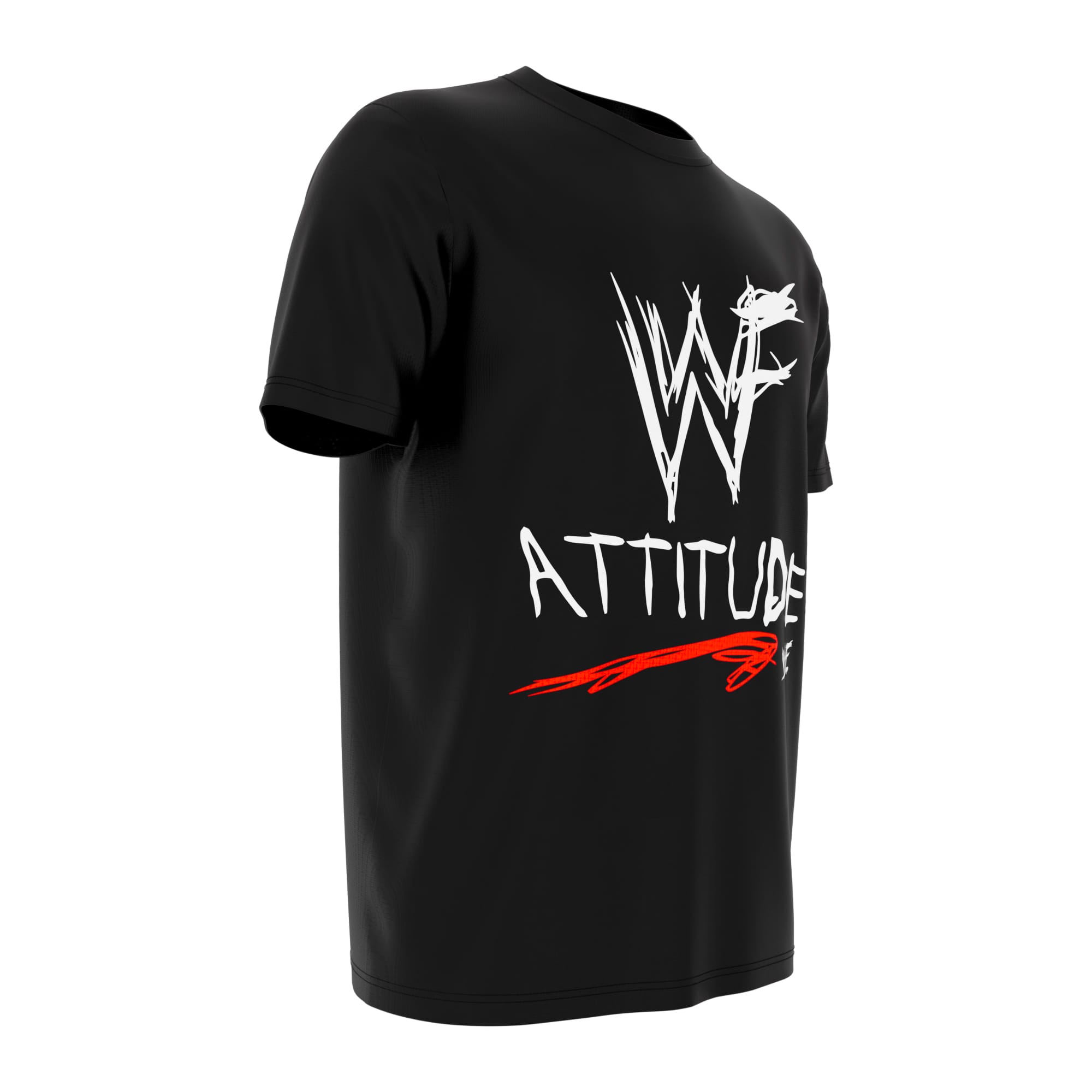 WWF Attitude Come Get Some wrestling tee shown from another angle