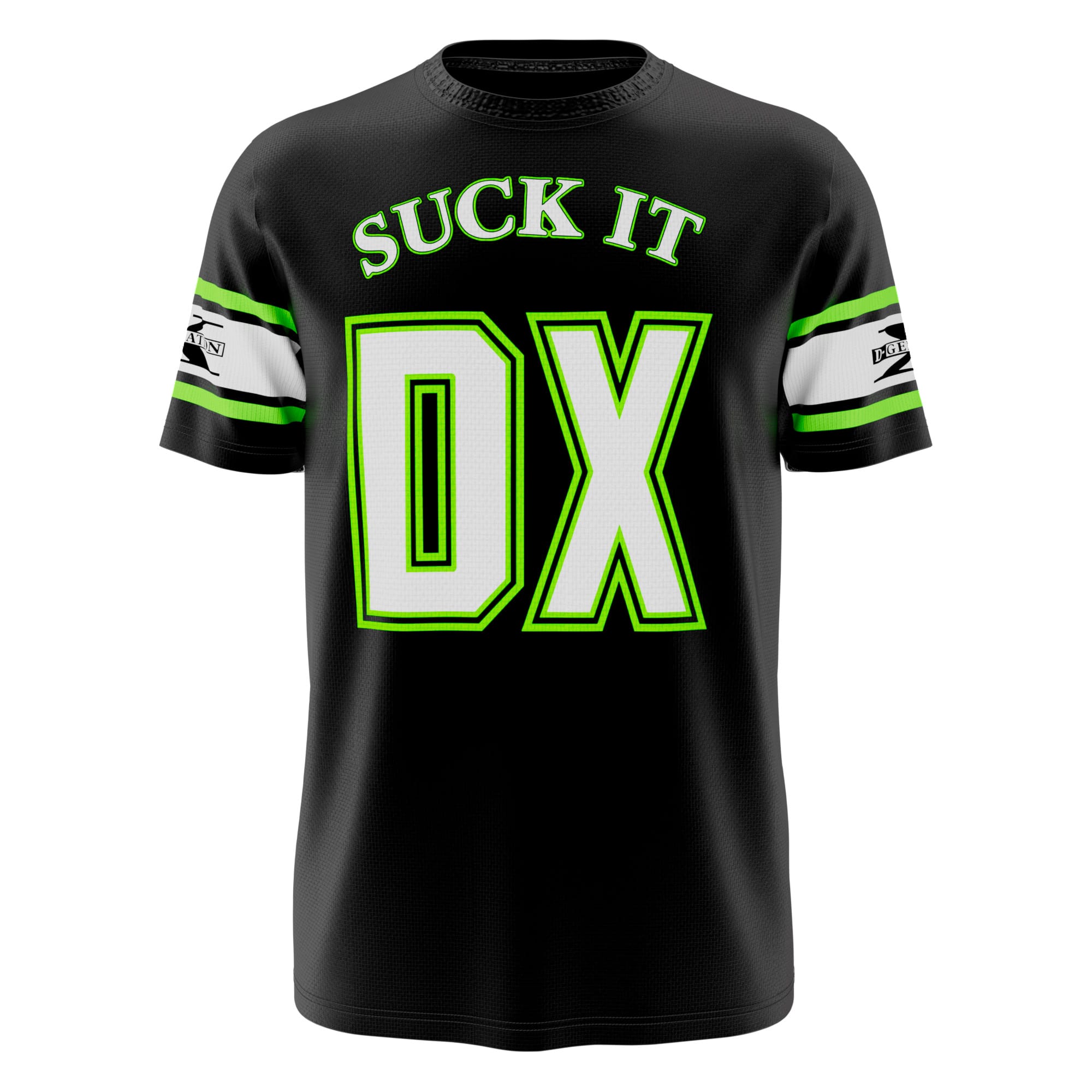 Stand out with a custom D-Generation X jersey featuring your name or custom text. Premium fan gear for WWE, DX, and pro wrestling merchandise collectors.