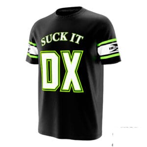 Rep D-Generation X your way with this custom DX jersey. Add your name or any text to create the ultimate personalized WWE and pro wrestling fan apparel.