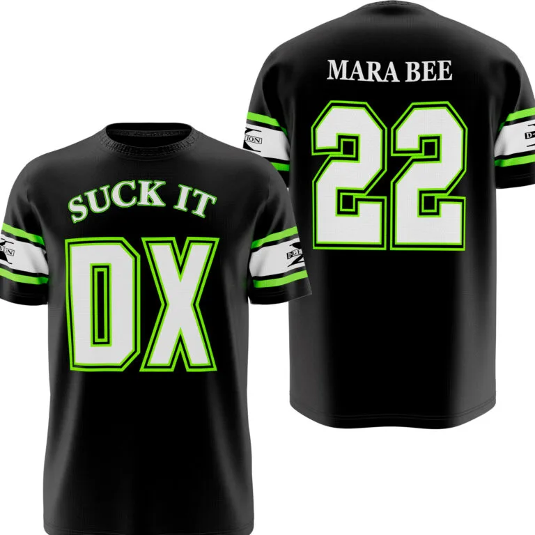 Personalize a D-Generation X Wrestling Jersey inspired by Triple H, Shawn Michaels, Chyna, X-Pac, the New Age Outlaws, and the Attitude Era.