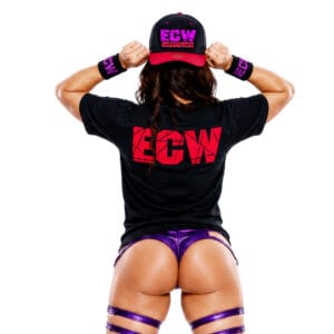 ECW Hardcore wrestling tee displayed with matching hat