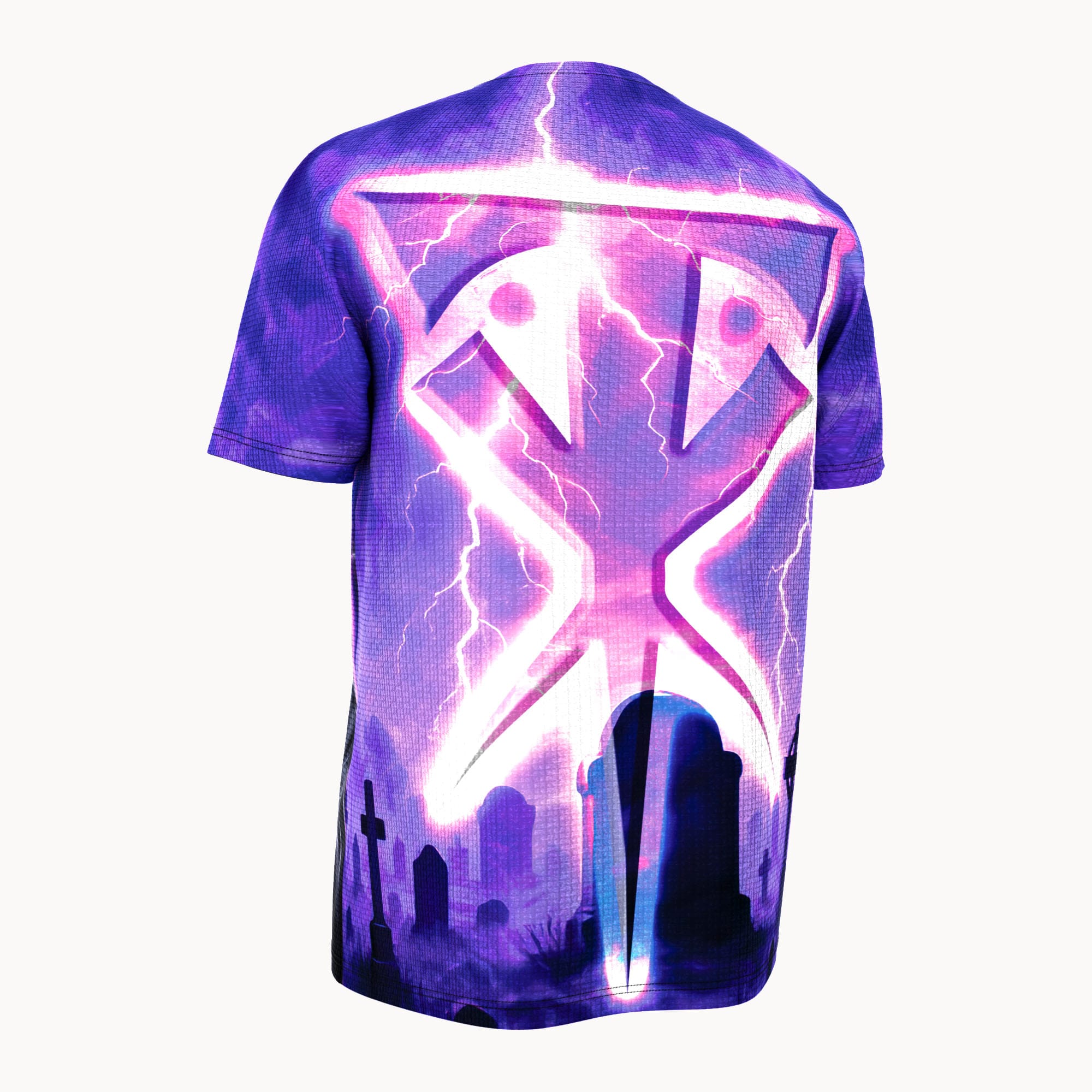 Step into classic Monday Night Raw energy with this mid-90s Undertaker tribute shirt, featuring electric Deadman artwork front and back.