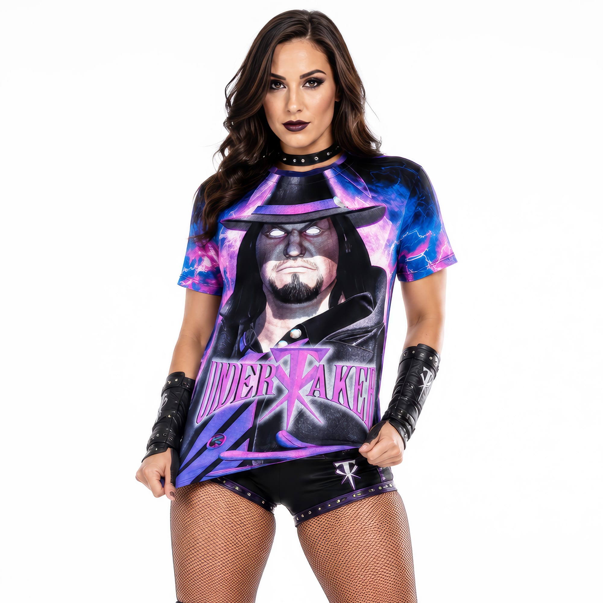 This Undertaker Deadman shirt brings mid-90s tribute style to life with vivid purple artwork, old-school WWF vibes, and bold fan appeal.