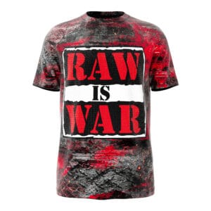 RAW Is War retro wrestling shirt with WWF Attitude Era design