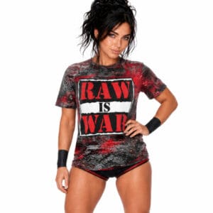 RAW Is War wrestling shirt featuring a WWF Attitude Era-inspired design