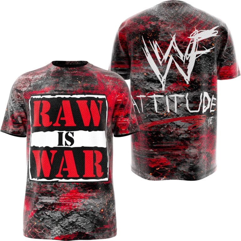 RAW Is War wrestling tee inspired by the WWF Attitude Era