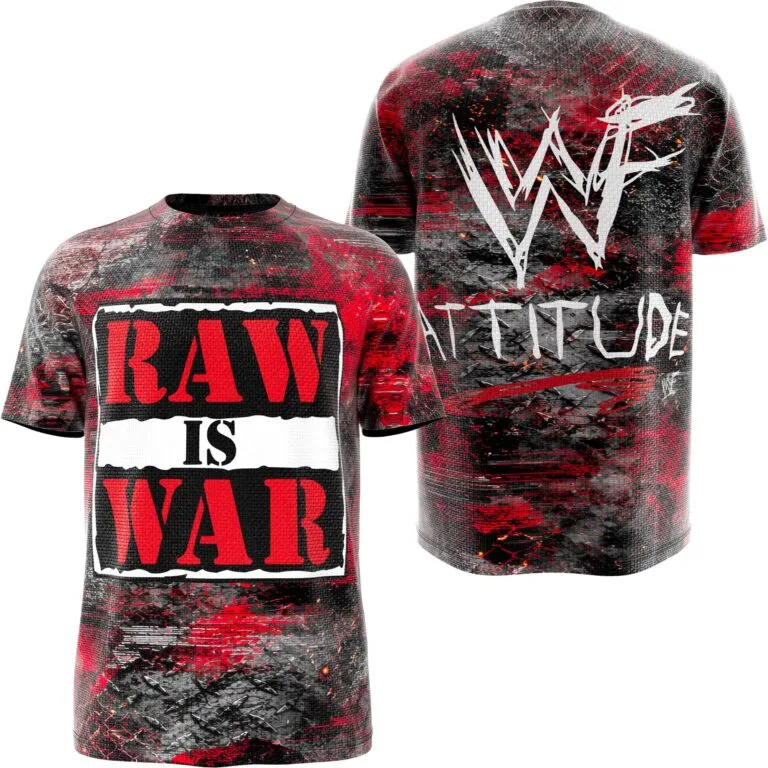 RAW Is War wrestling tee inspired by the WWF Attitude Era
