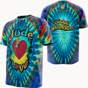 Celebrate mick foley’s dude love alter ego with this colorful wwe tie-dye shirt, made for fans of classic wwf, attitude era, and vintage wrestling merch.