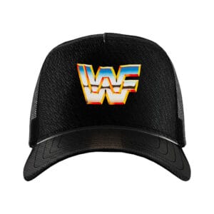 Add classic WWF style to your collection with this WWE 1980s Block Logo black hat, perfect for fans of Hulkamania, Macho Man, and retro wrestling.