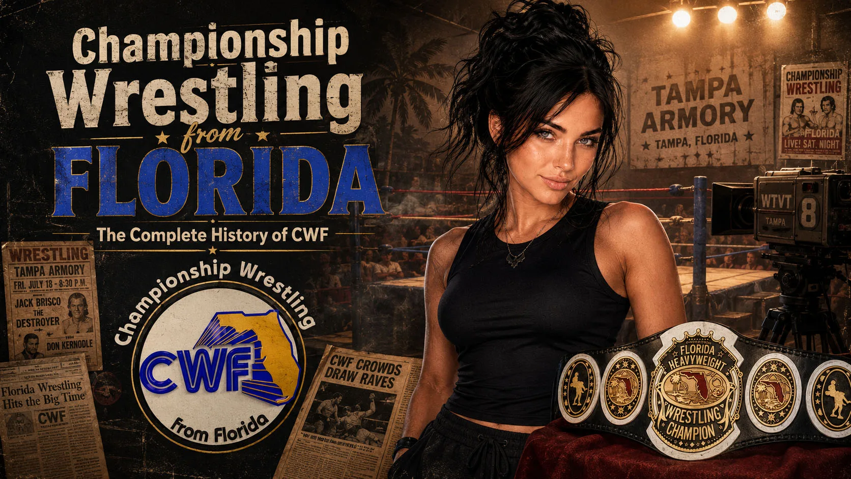 Championship Wrestling from Florida history graphic