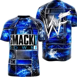 Shop the Retro WWE SmackDown Shirt inspired by the 1999 WWF Attitude Era launch — wrestling fanwear for collectors and live events.